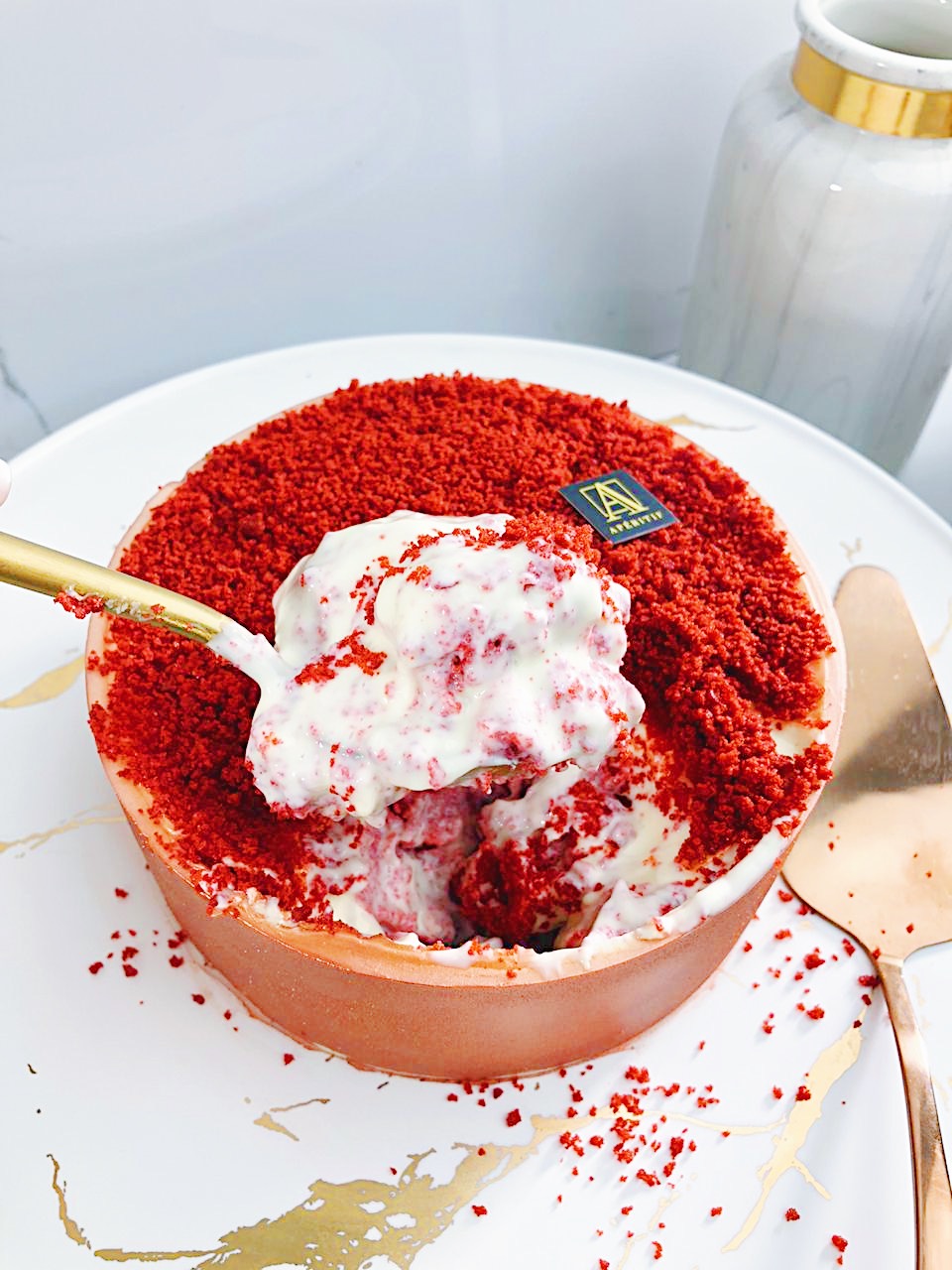 Red Velvet Triple Fudge Cake
