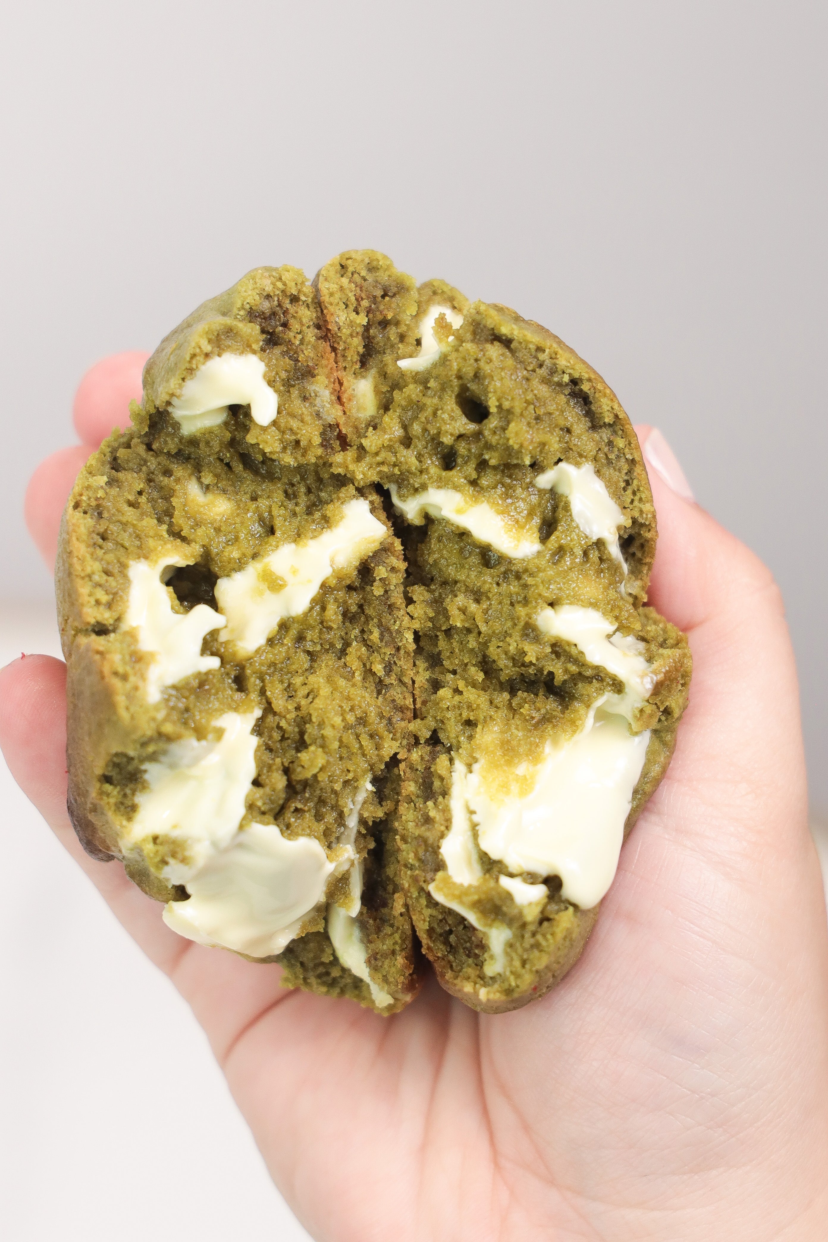 White Chocolate Matcha Ooey Gooey Cookie Box